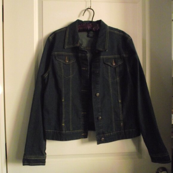 WOMEN'S L(12-14) FADED GLORY DENIM JACKET - Picture 1 of 6